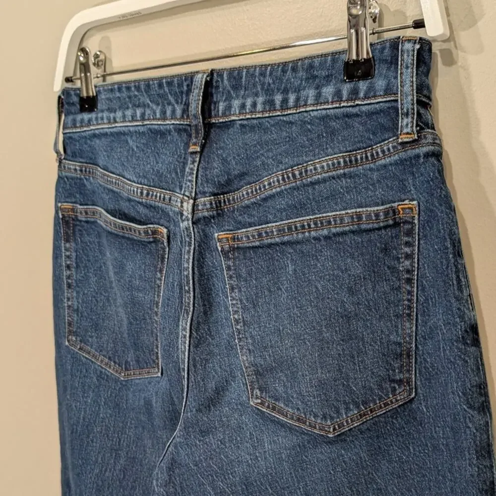 J.Crew Curvy Jeans Wide Leg Full Length Dark Wash Classic Denim - Size 27P